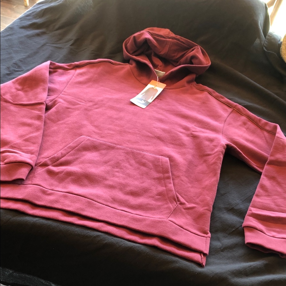 NWT PUMA Women Burgundy Hoodie Sweater